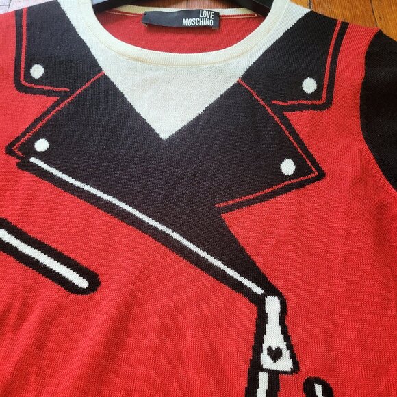 Love Moschino Wool-Blend Moto Sweater, sz XS - Picture 7 of 11